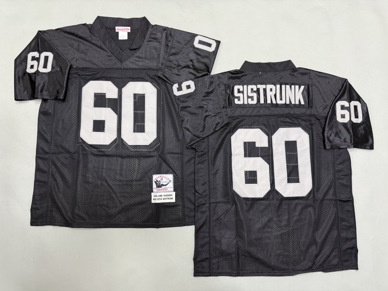 Men 2025 Nike Oakland Raiders #60 Sistrunk black Throwback Limited NFL Jersey style 001